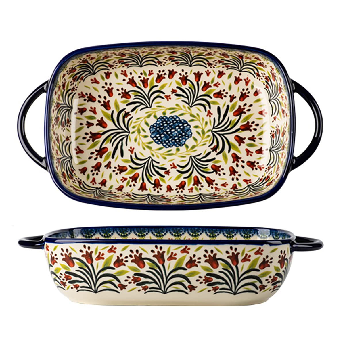 Amazon.com: Bicuzat Vintage Style Tulip Flower Pattern Ceramic